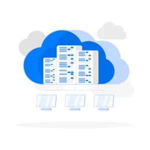 cloud hosting concept illustration